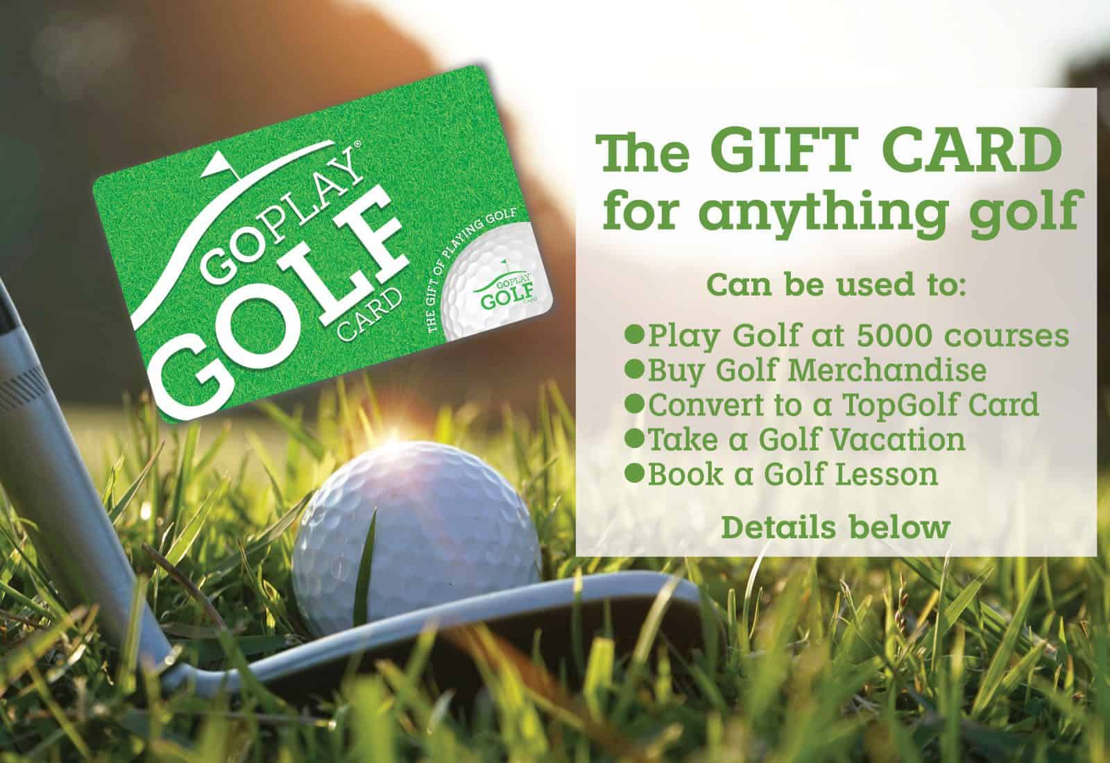 Carte Cadeau Golf valable en magasin et sur le site Rue du Golf